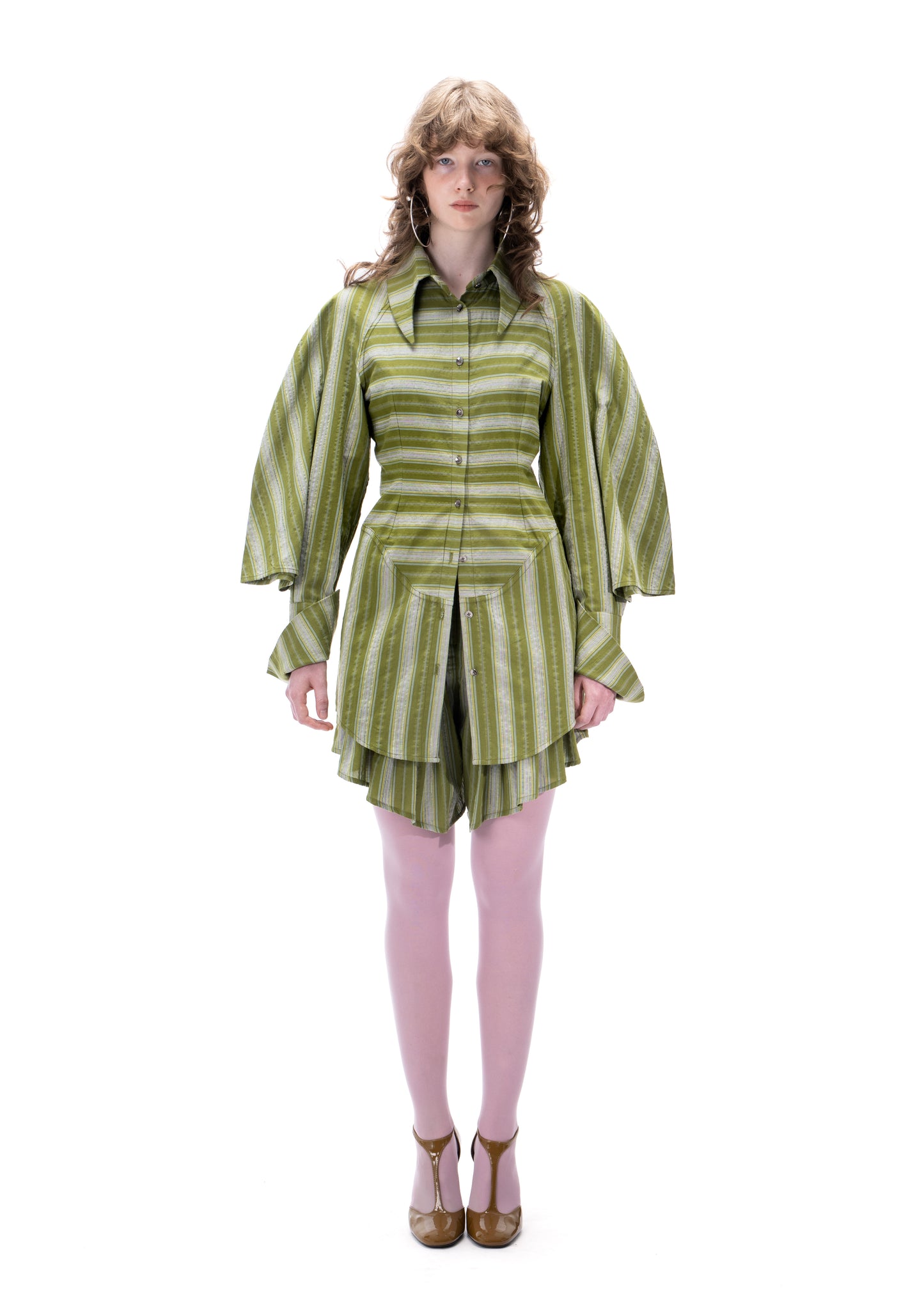 Striped Raglan-Sleeve Shirt
