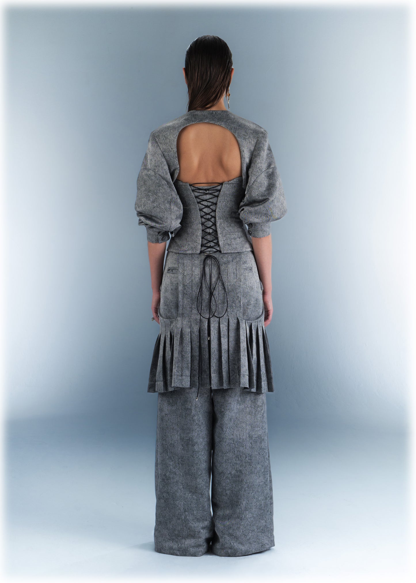 Pleated Skirt Trousers