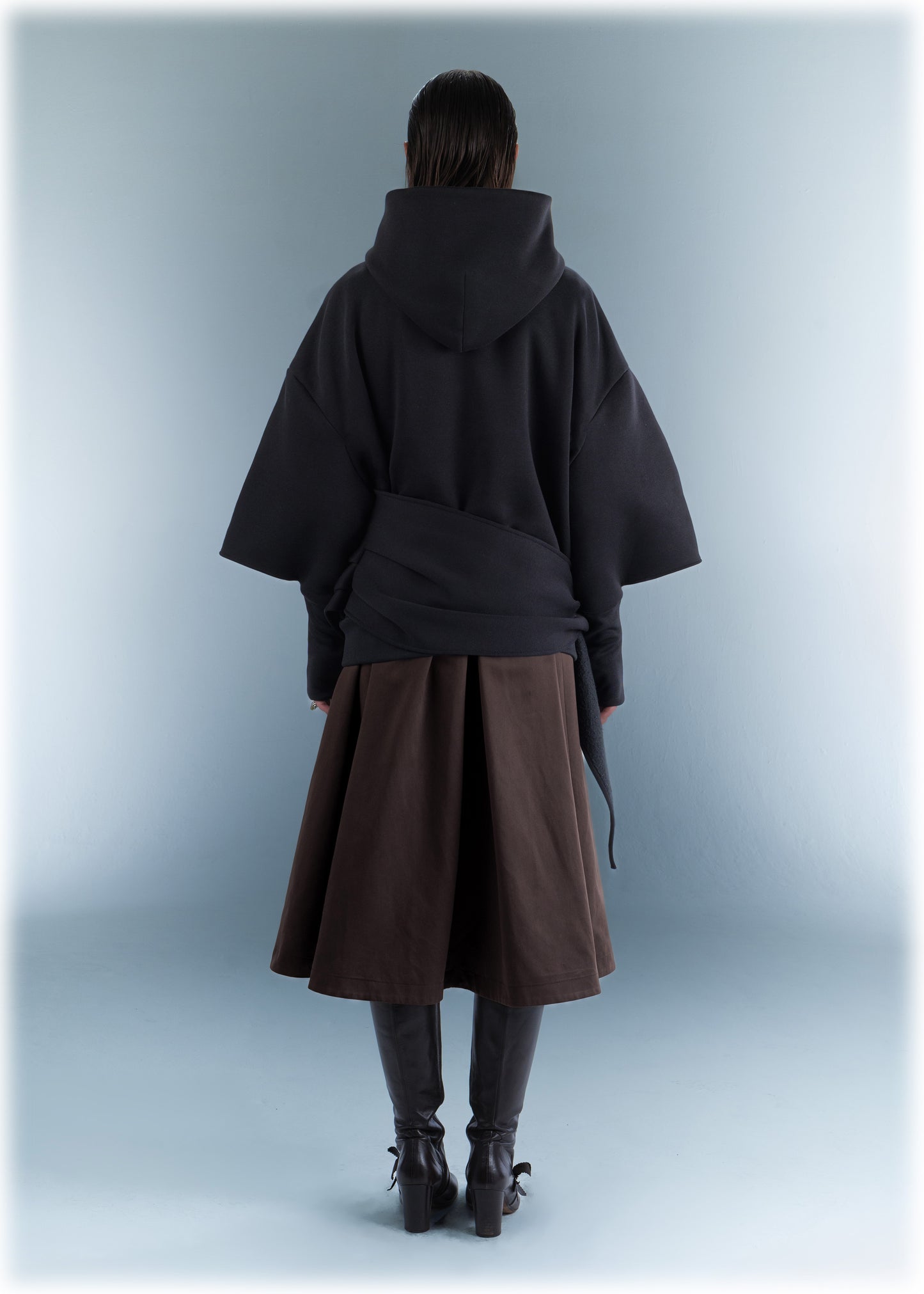 Black Wrap Hoodie
