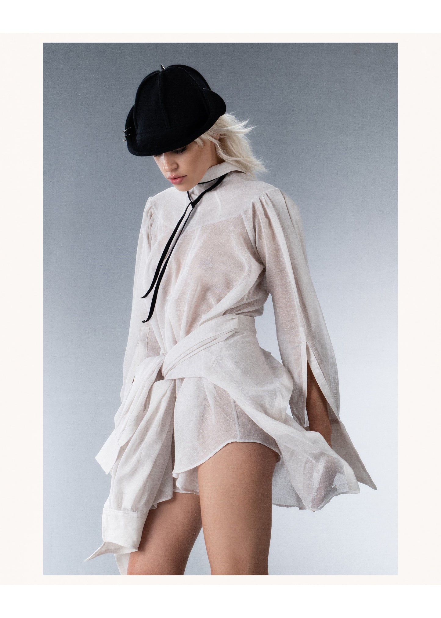 Ruffled Linen Shirt