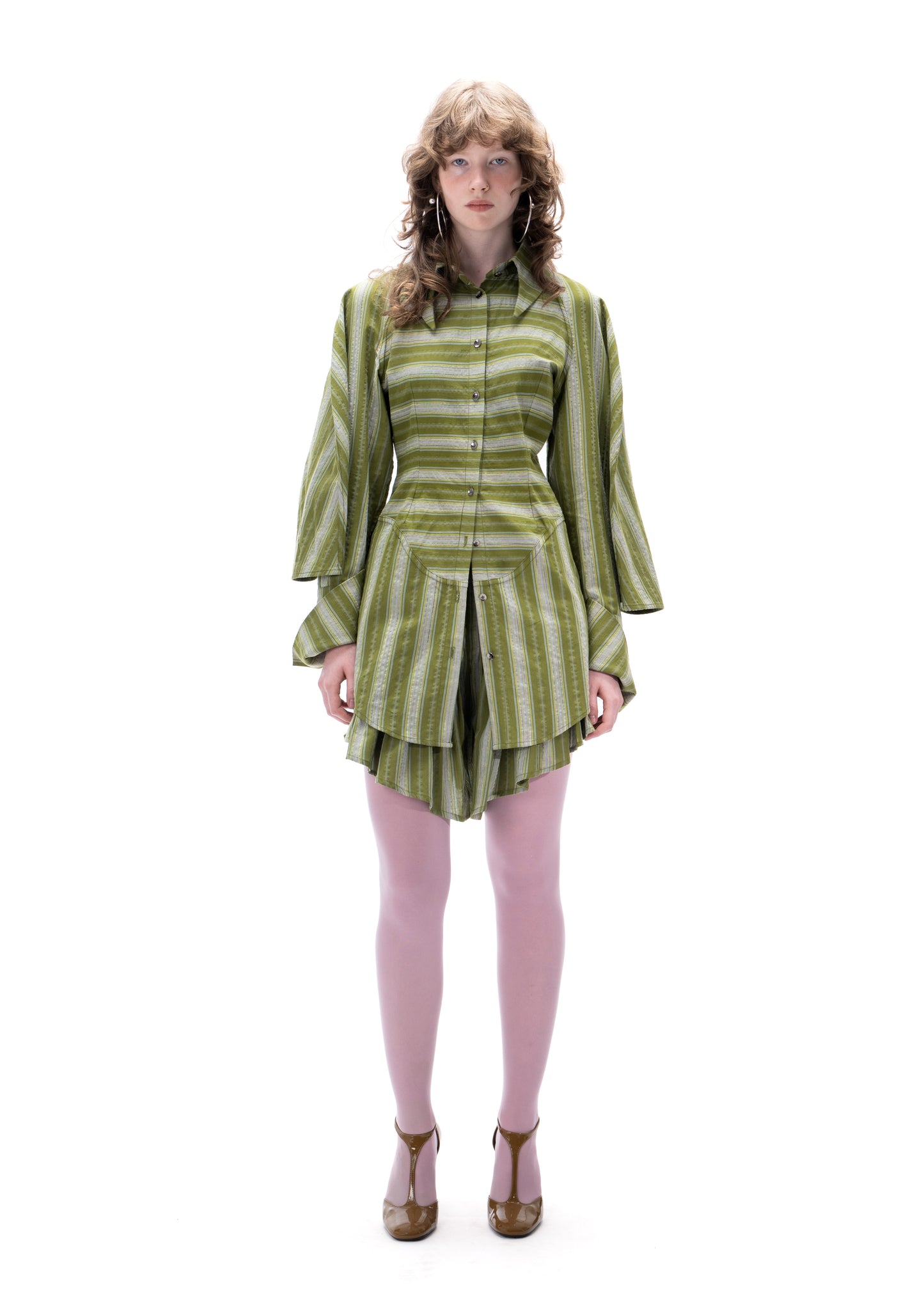 Striped Raglan-Sleeve Shirt
