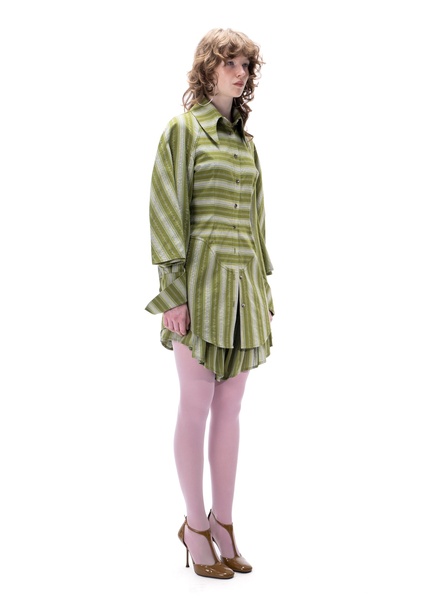 Striped Raglan-Sleeve Shirt