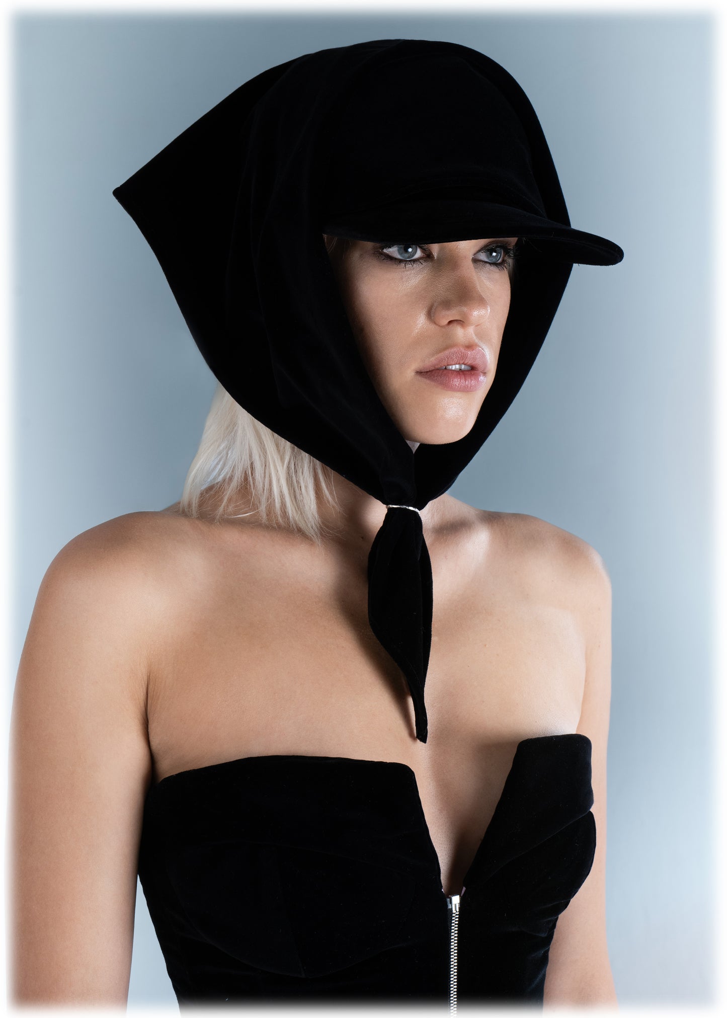 Detachable Scarf Velvet Cap