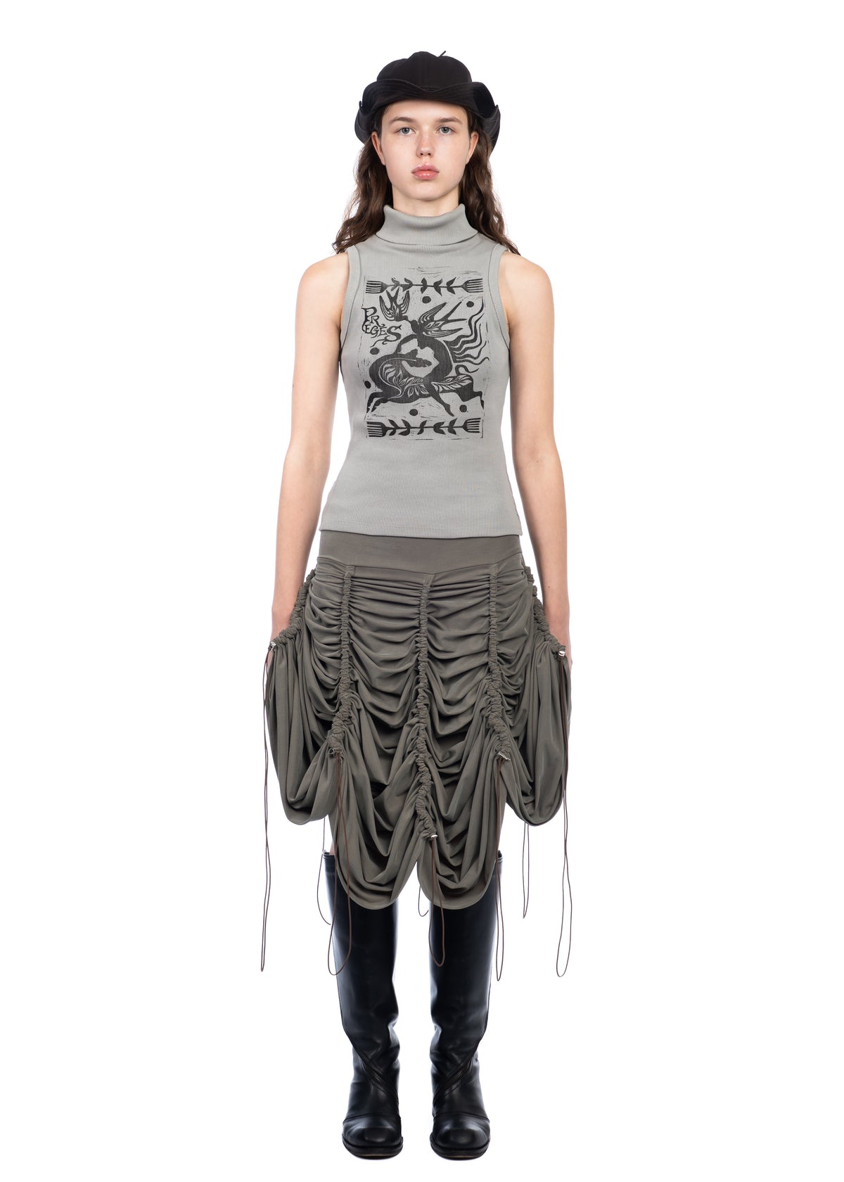 Linocut Print Tank Top