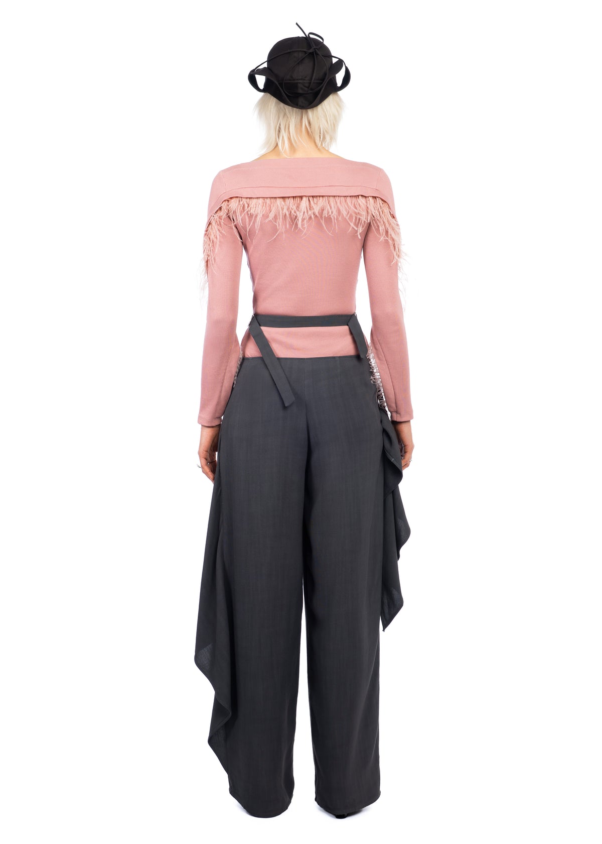Asymmetric Drape Trousers