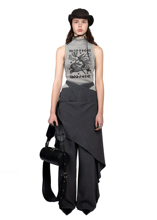 Asymmetric Drape Trousers