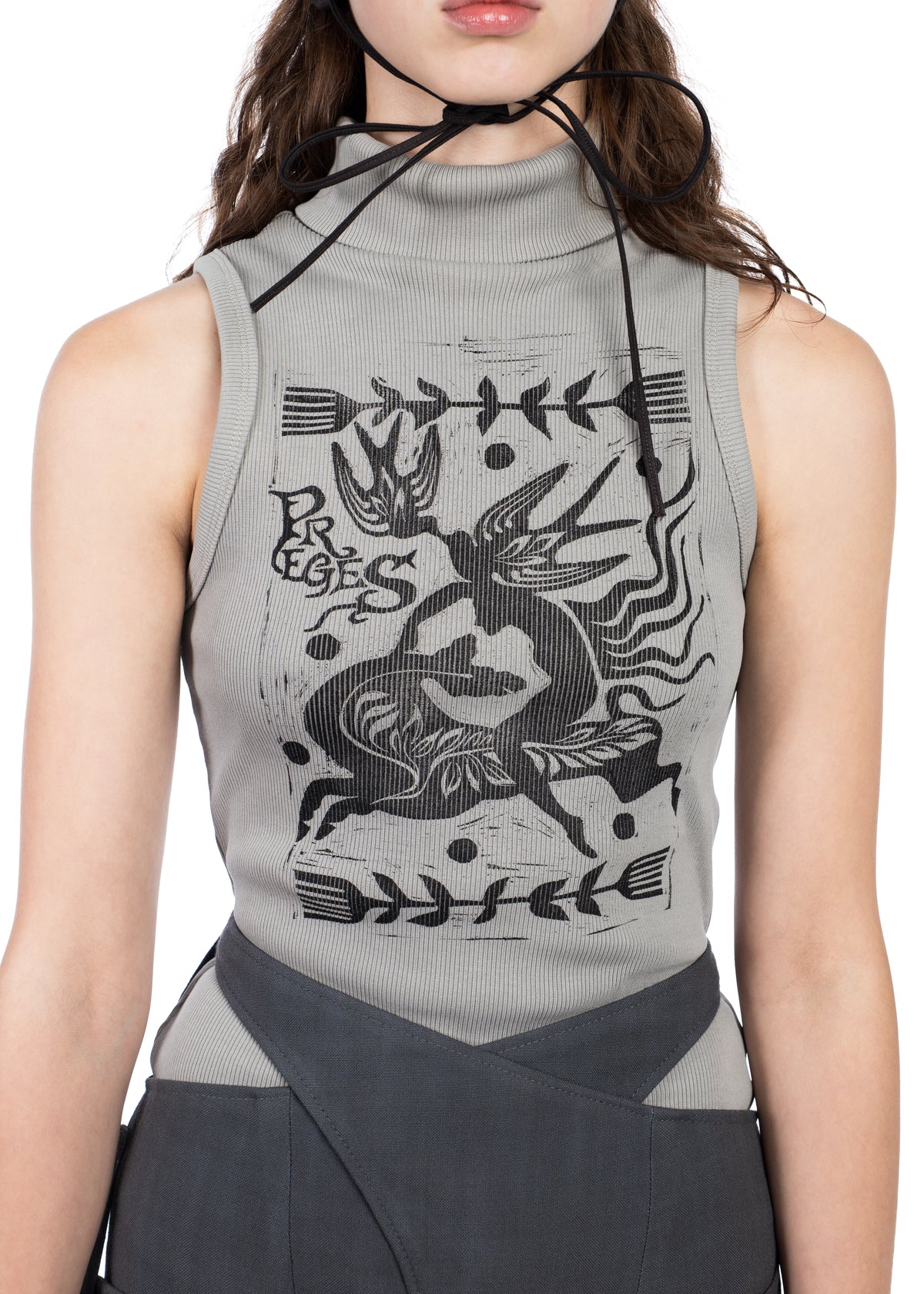 Linocut Print Tank Top