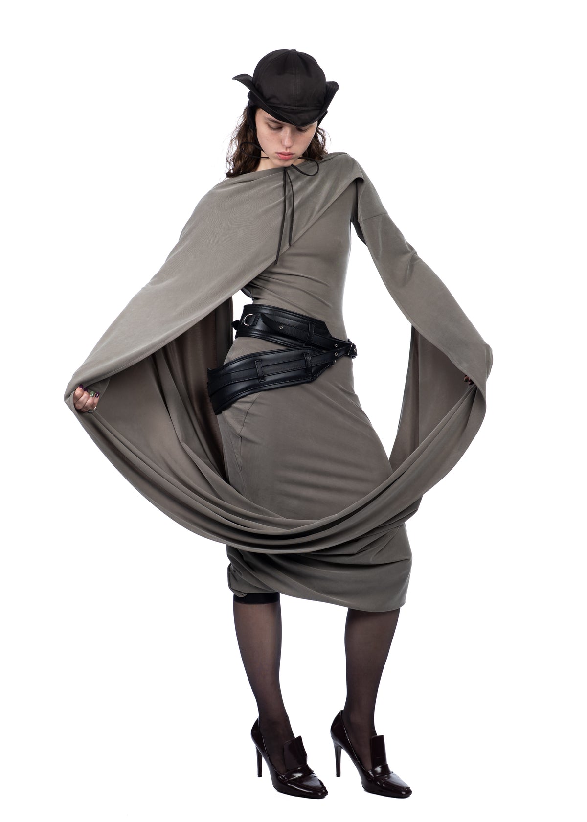 Longsleeve Willow Dress in Khaki