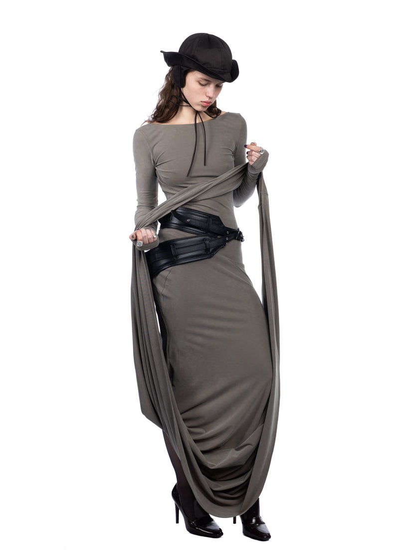 Longsleeve Willow Dress in Khaki