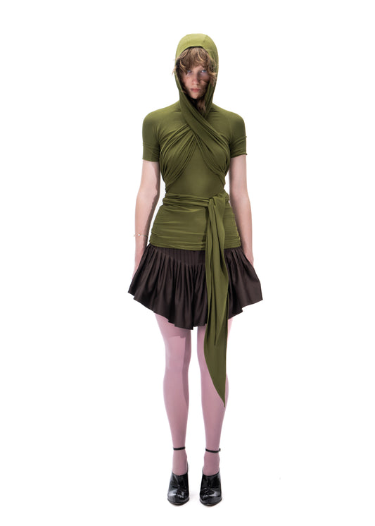 Green Wrap Top