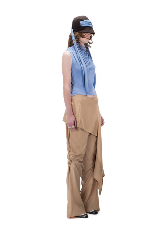 Twisted Trousers with an Asymmetric skirt